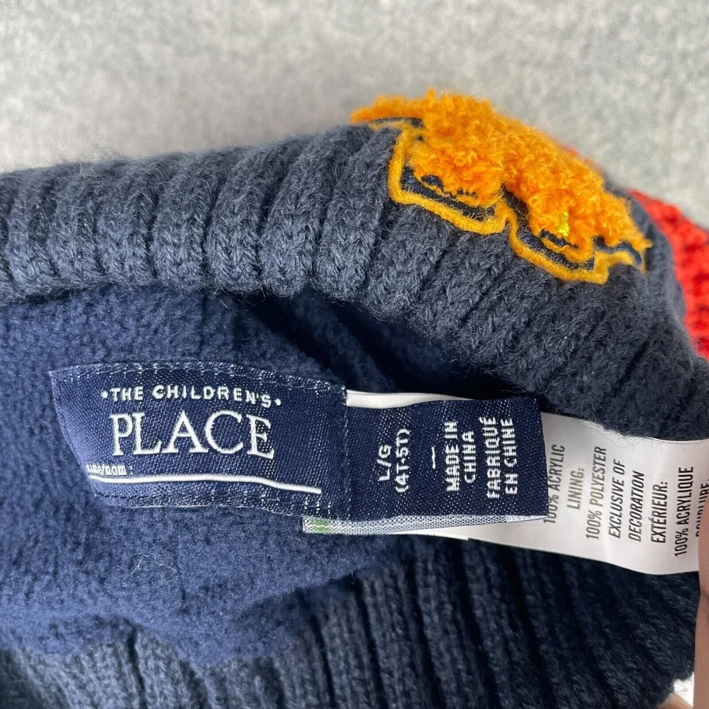 The‎ Childrens Place Beanie Mitten Set Kids 4T-5T Dinosaur Winter Colorful NWT